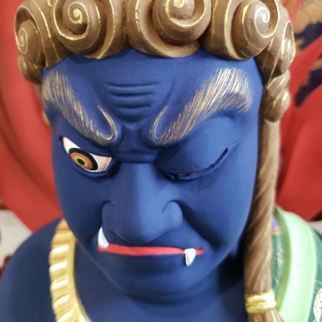 Ｂフライデー送料無料★極彩色 不動明王三尊像2尺★矜羯羅童子・制多迦童子1尺