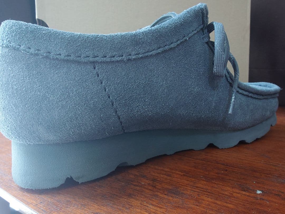 靴 CLARKS wallabee GTX Blue/Grey Sde UK8