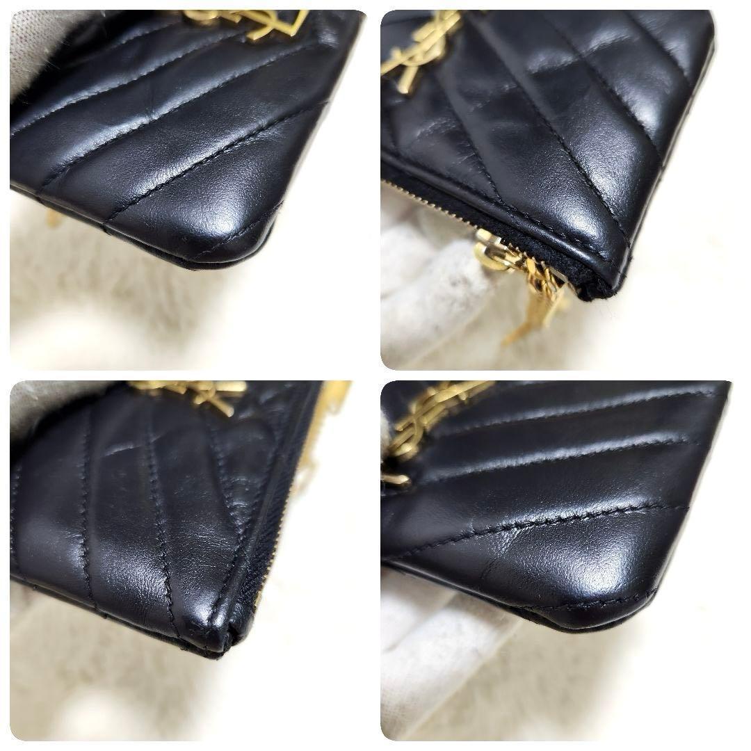 ✨美品✨サンローラン　ケース　キーリング　カサンドラ　キルティング　YSL