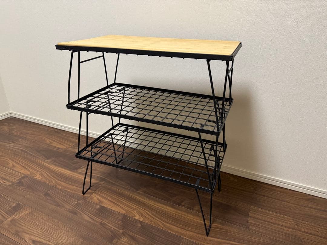 【セット】収納バッグ＆NANGOGEAR フィールドラック3枚＋竹製天板