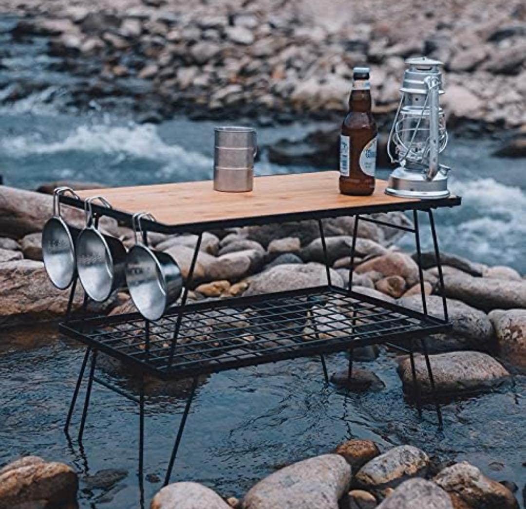 【セット】収納バッグ＆NANGOGEAR フィールドラック3枚＋竹製天板