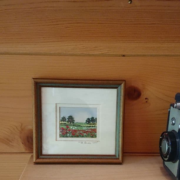 シルク糸の刺繍絵画