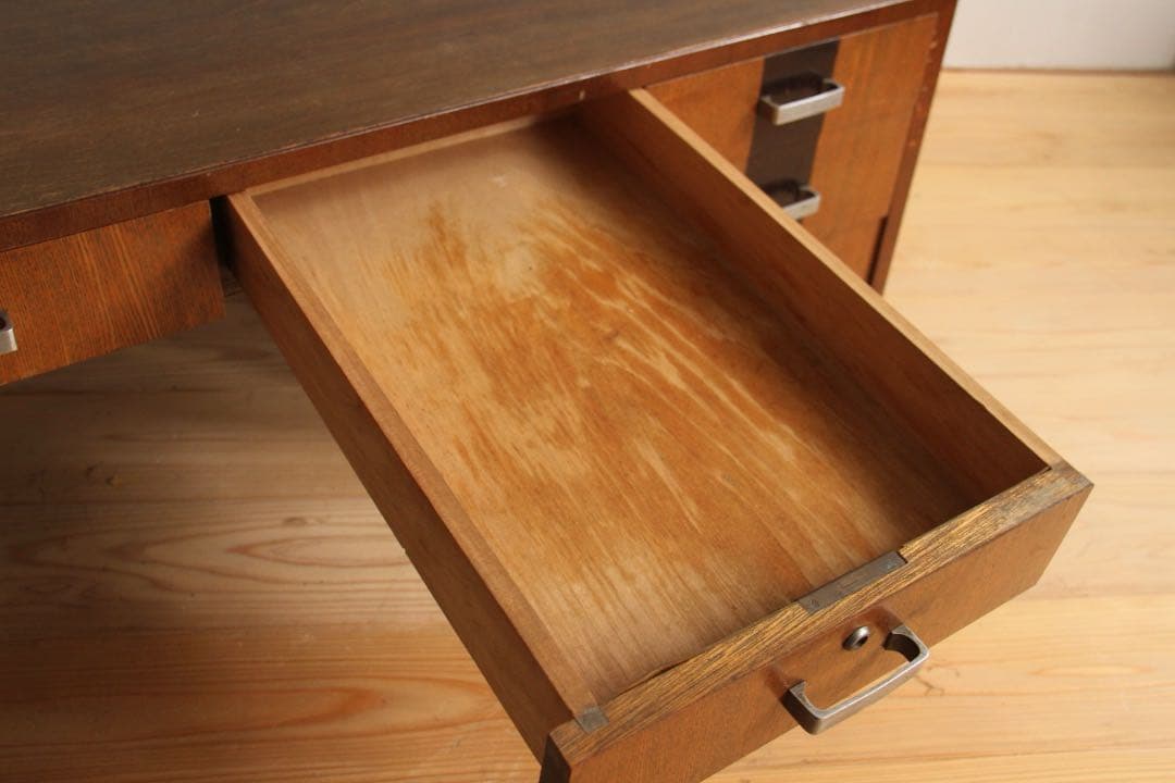 机　テーブル　文机　木製　引き出し　古道具　古家具　アンティーク　ビンテージ