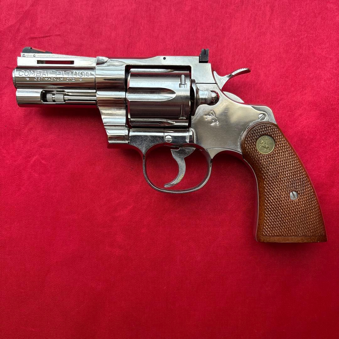 タナカ　コルトパイソン　3インチ　ニッケルシルバーフィニッシュ　ガスリボルバー