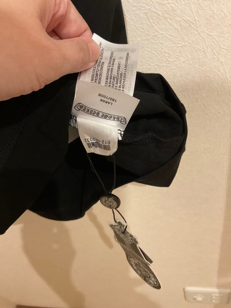 【新品・未使用】CHROME HEARTS ブラック Tシャツ　Lサイズ