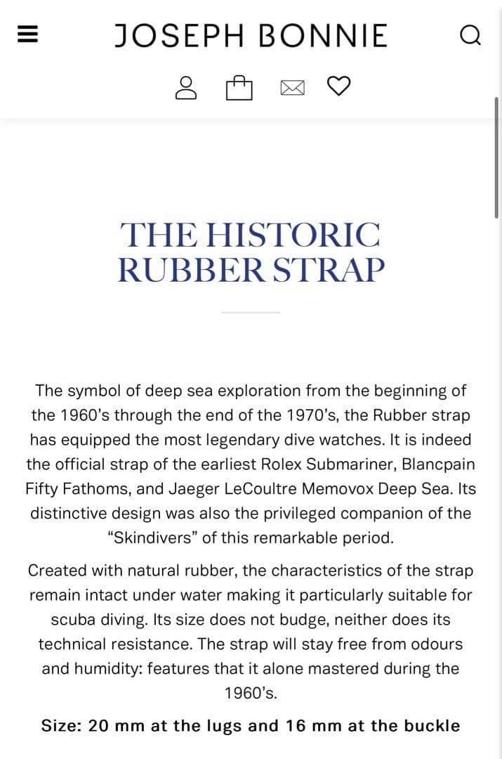 Joseph Bonnie Rubber Tropic Strap ２個セット