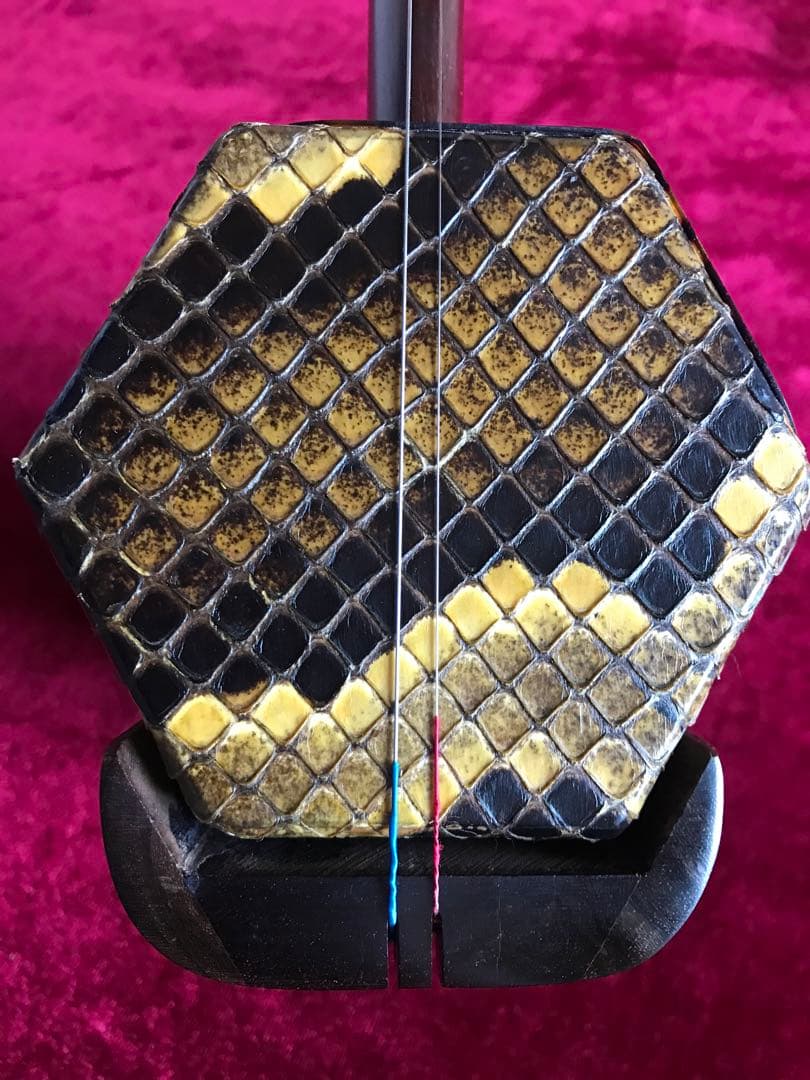 大特価・二胡★最上級・明清旧料・老紅木★錦蛇皮★蘇州科韻・李玉貴製作★十年保証