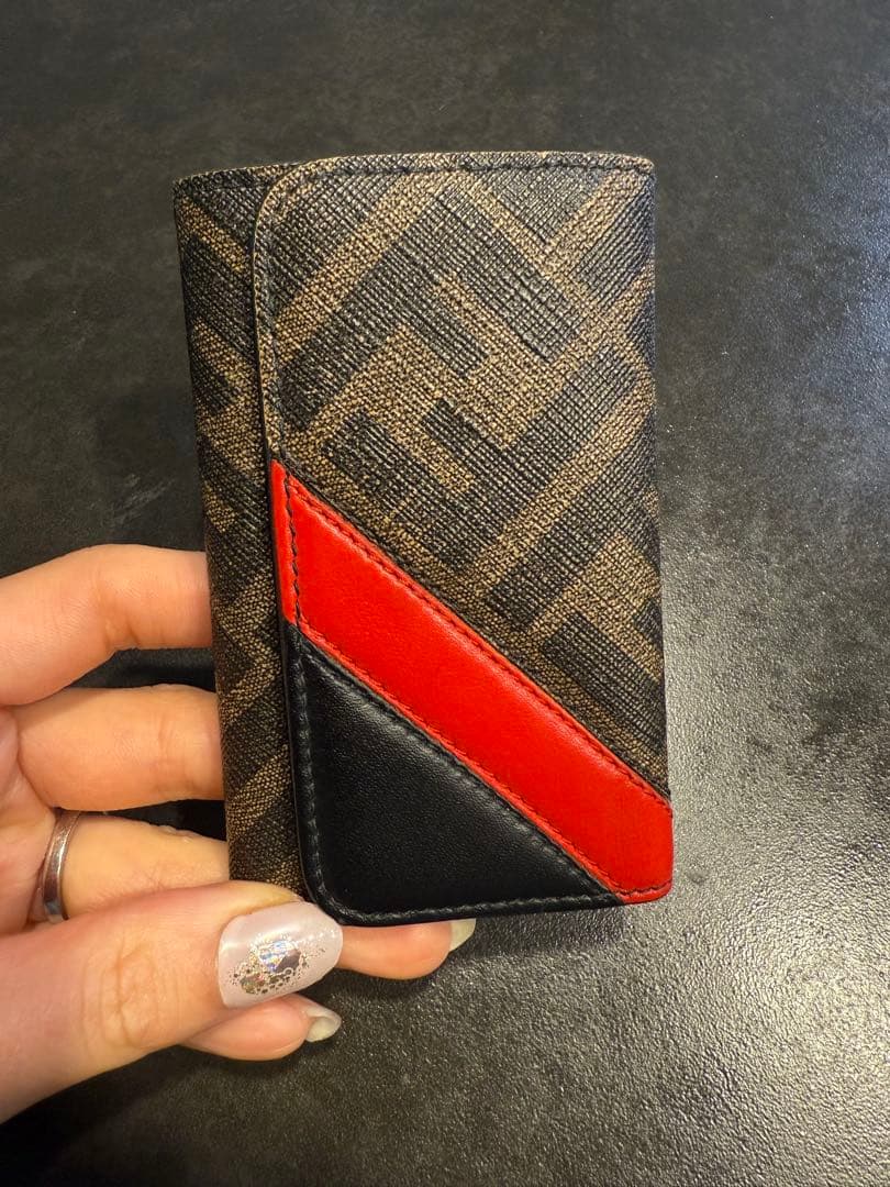 Fendi キーケース レザー キャンバス