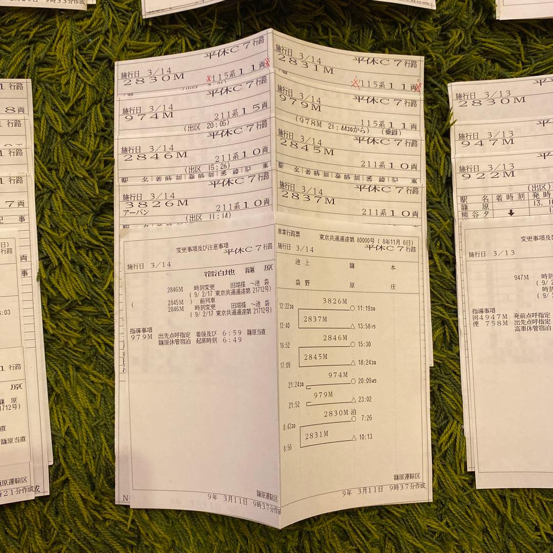 鉄道　スタフ　ミニ　籠原区　10行路