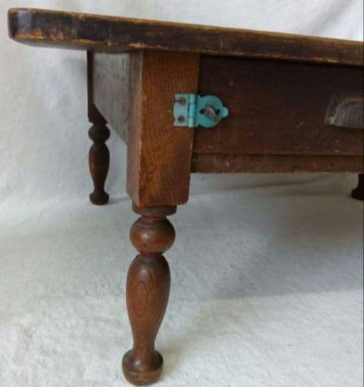 文机　寺子屋　時代家具　昭和レトロ　アンティーク　ローテーブル　引き出し付き