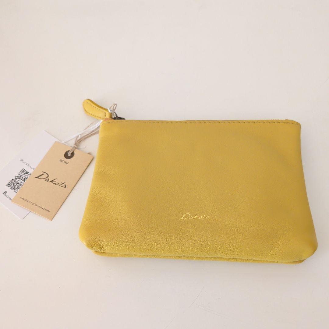 Dakota ブラック ショルダーバッグ・イエローポーチ2点セット