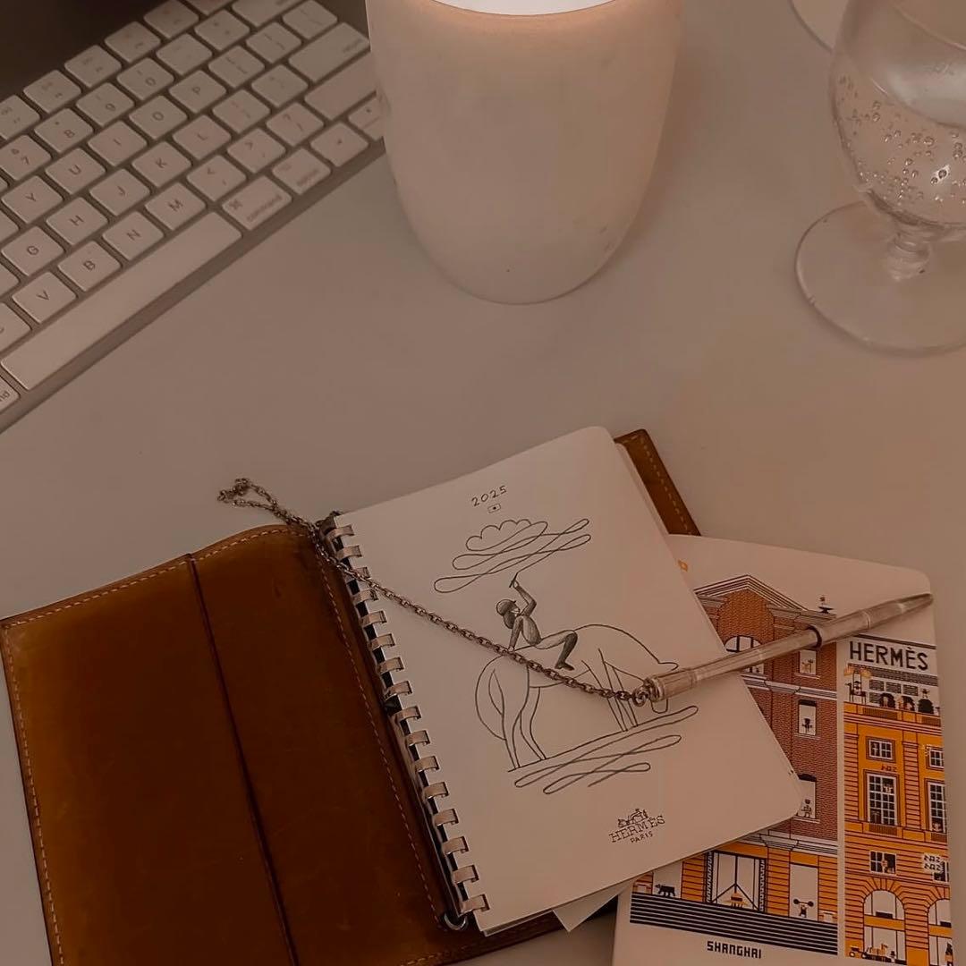 【新品本物】エルメス　シルバーチェーンボールペン　エス・テー・デュポン替芯2本付