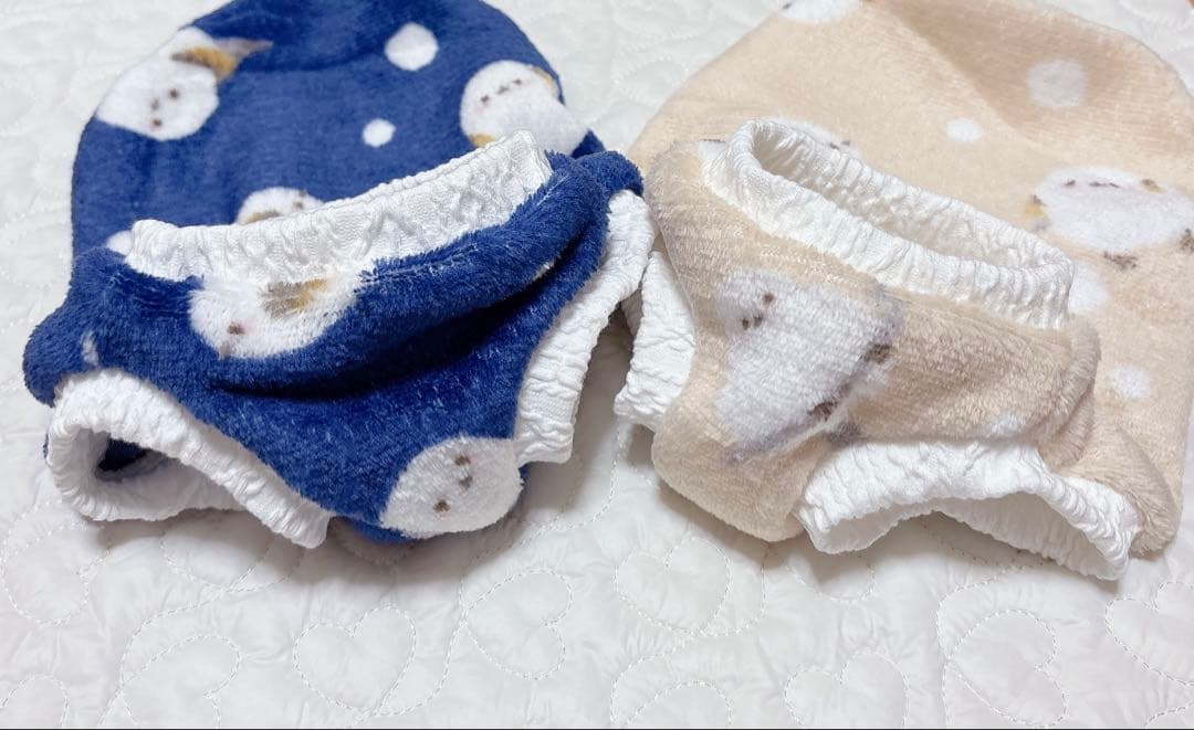 ハンドメイド 犬服 ボア生地 タンクトップ シマエナガ 冬用