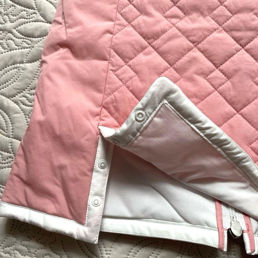 【チェリー 様】Taylor Made 中綿フーディベスト　ロング丈　ピンク　M