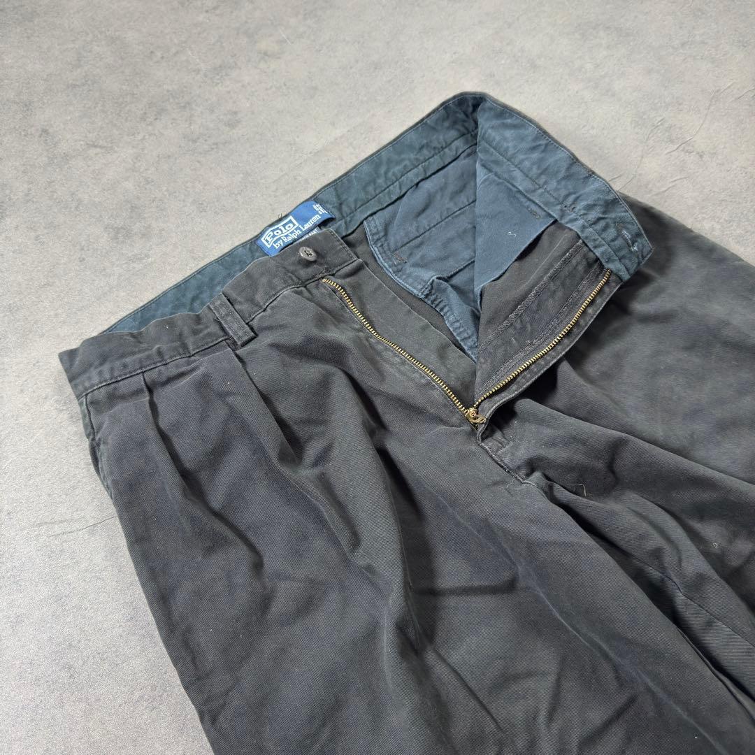 PoloRalphLauren ANDREWブラック ポロチノ W33L32古着