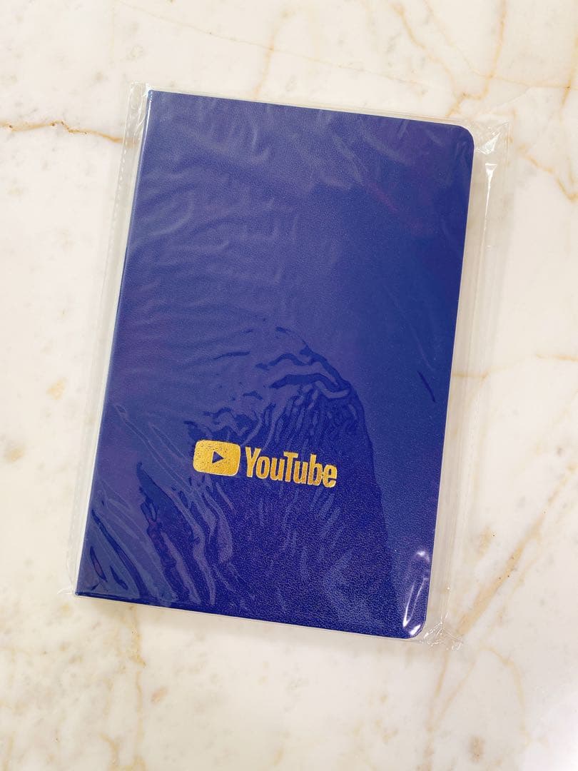 入手困難★新品未使用★超レア【YouTube 金色ロゴ入り】青色表紙ノート未開封