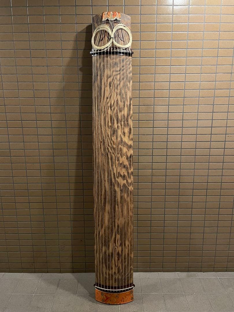 くり甲　琴　13弦　すだれ彫