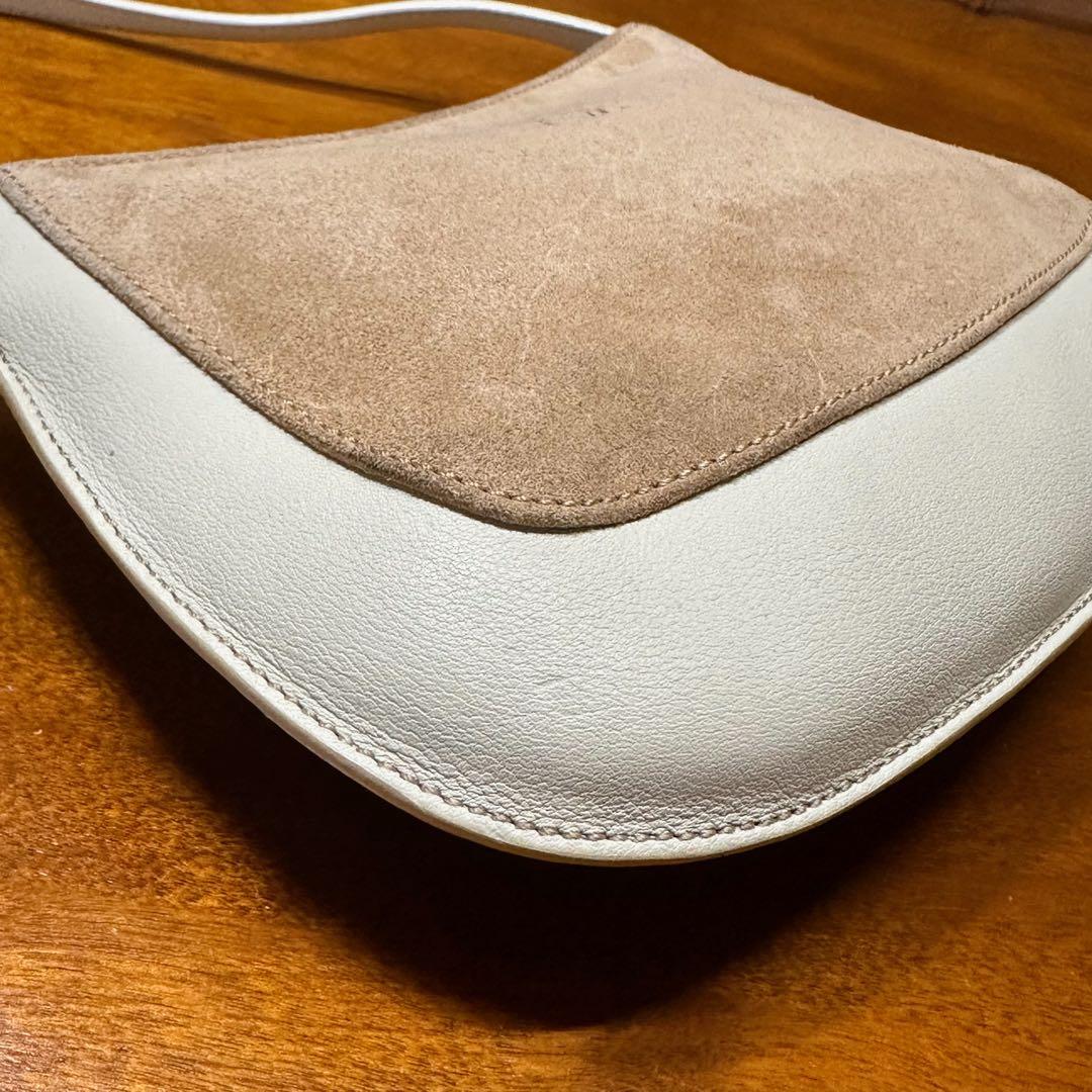 LOEWE ロエベ ミニサイズ ショルダーバッグ スエード レザー オフホワイト