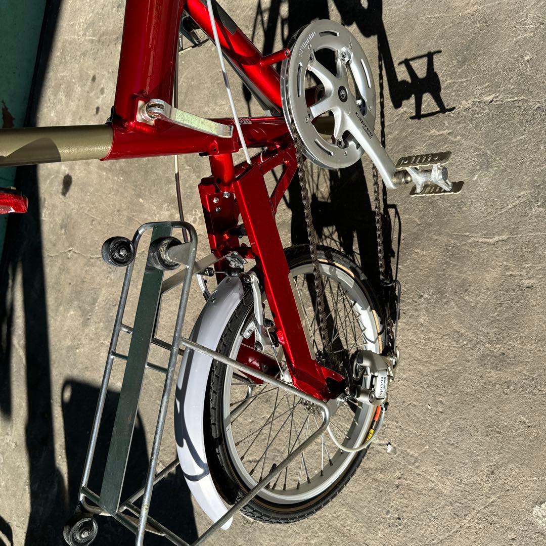 赤 折りたたみ自転車