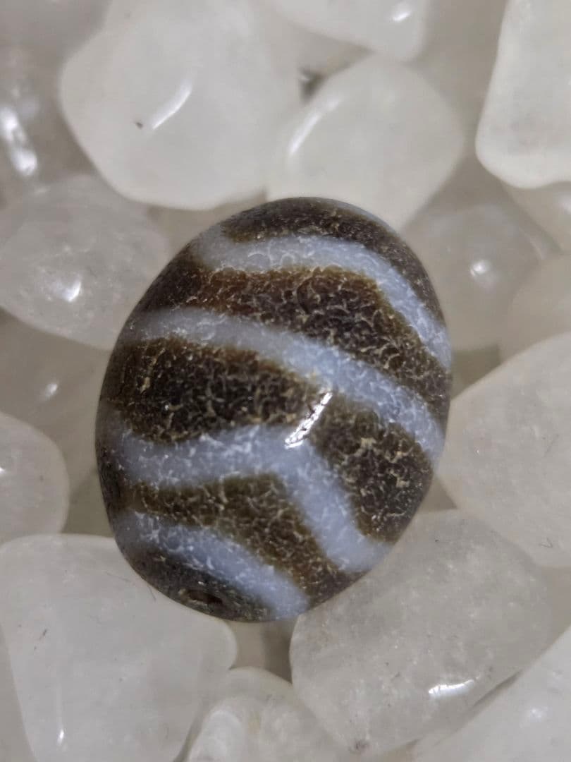 051　天珠　楕円形　水紋天珠　dzibeads！