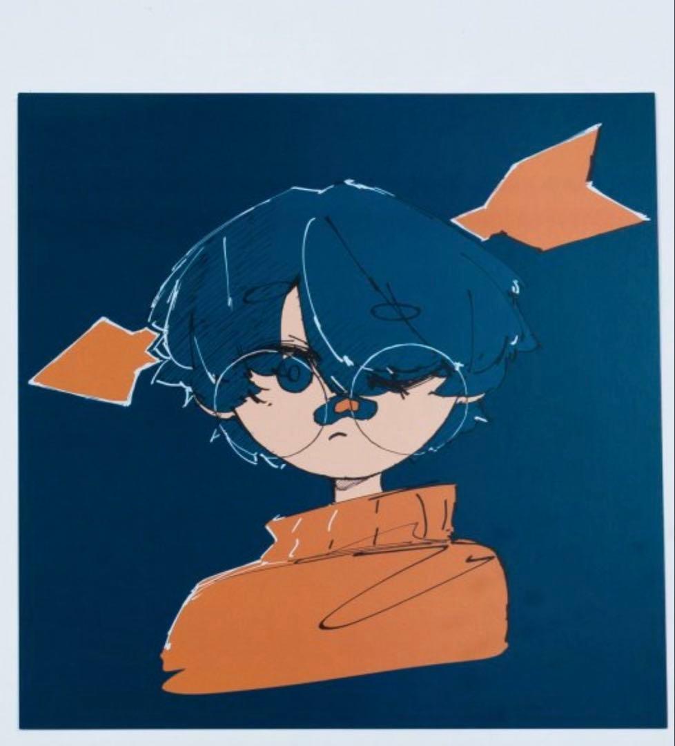 ユ*キ様 Eveサイン入りポスター額縁付きunderBlue