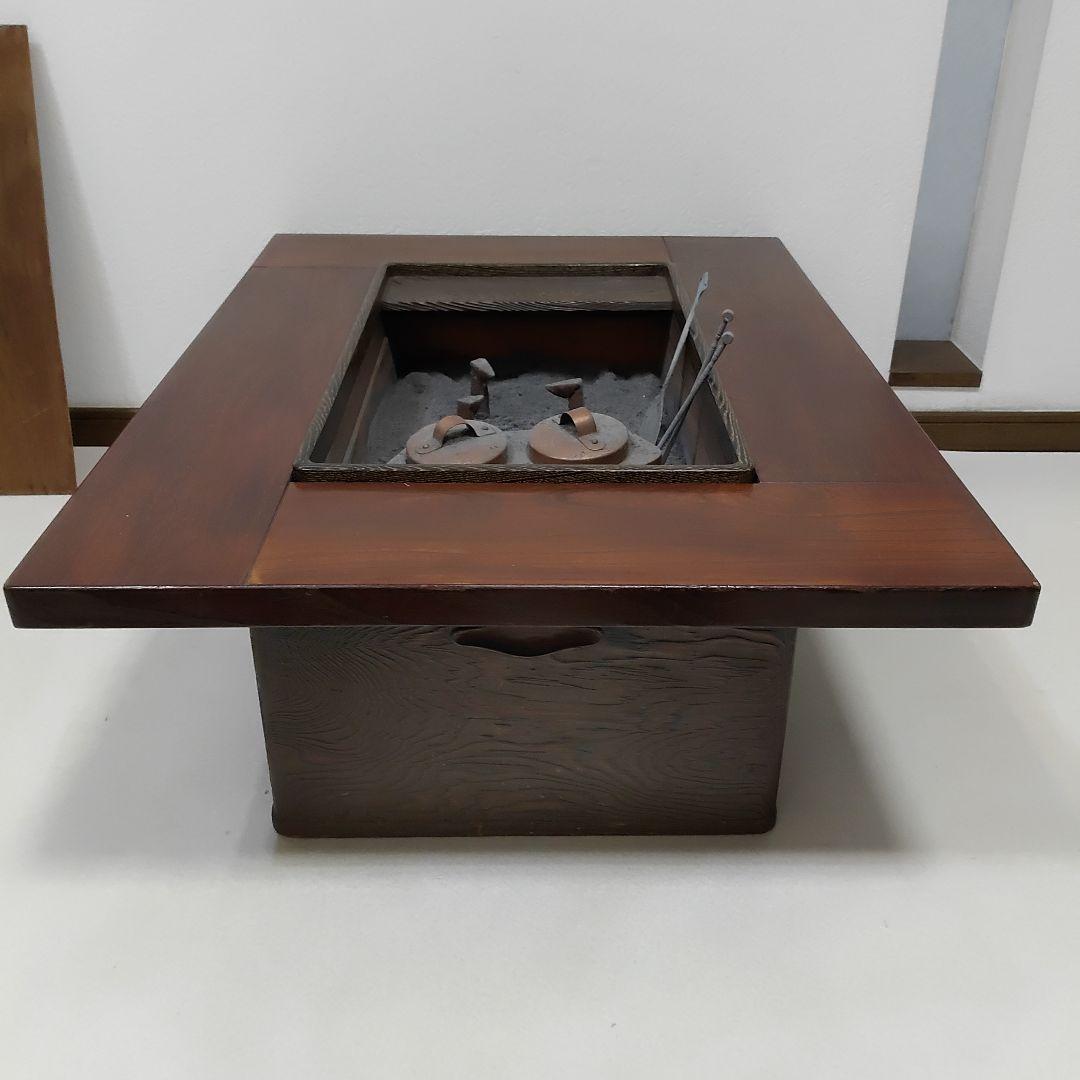 長火鉢　火鉢　囲炉裏座卓 　 ローテーブル 鉄器類は全て込みです