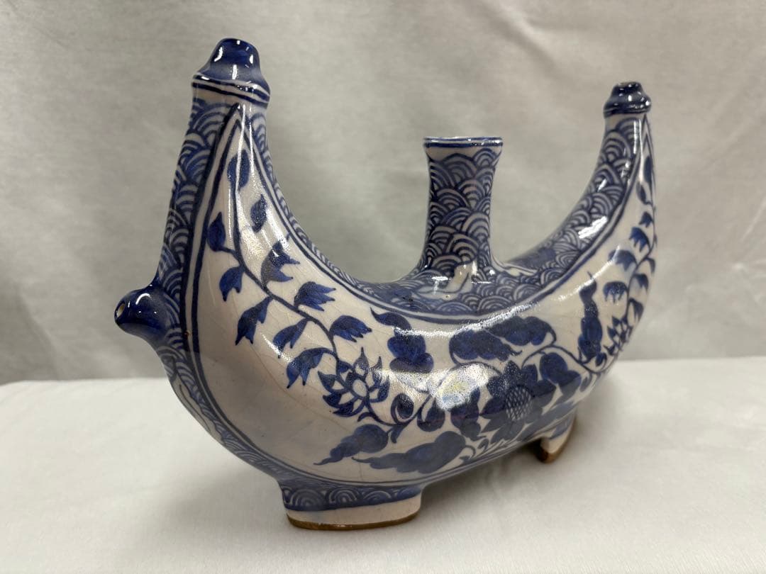 青花　水指　水器　古美術　水注　花瓶　文房具