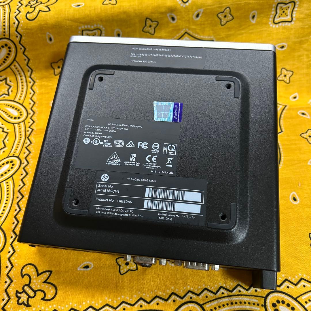 Windowsデスクトップ HP ProDesk400 G3 DM