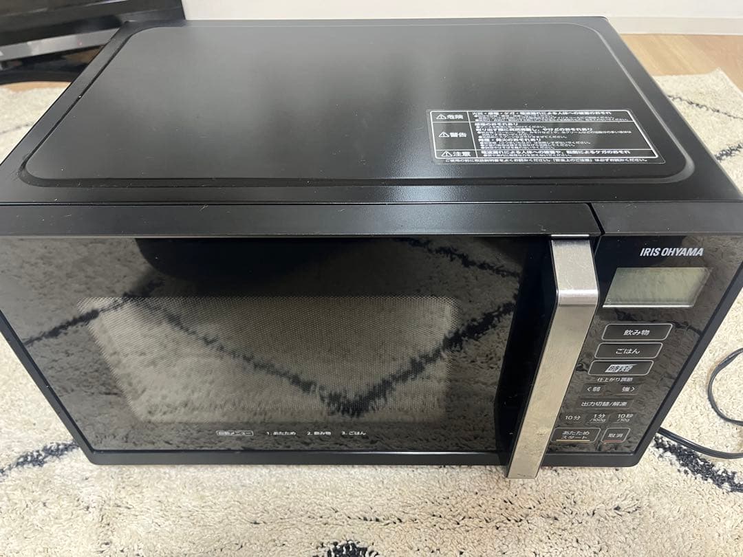 IRIS OHYAMA レンジ ブラック IMB-F2202-B 2024年製