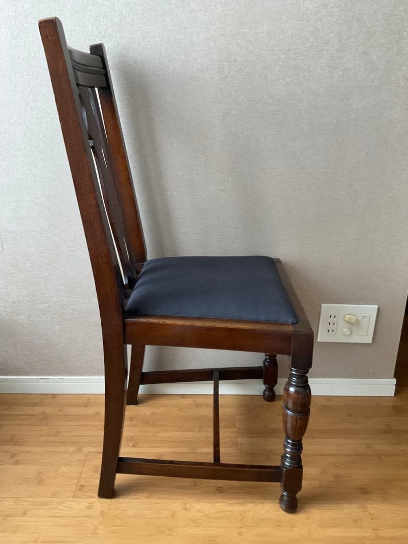 ロイズアンティークス購入　イギリスアンティーク　ダイニングチェア1脚
