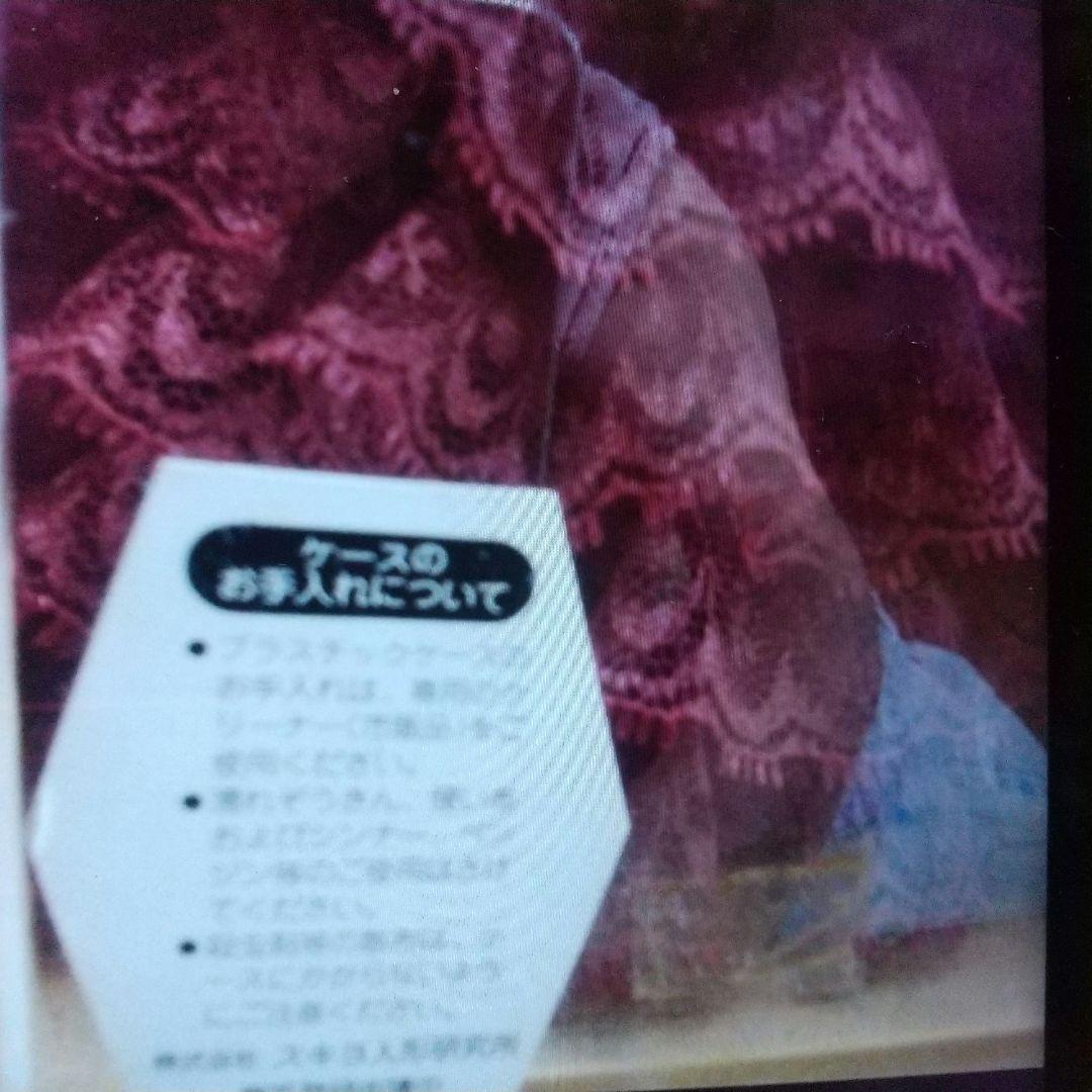 #昭和レトロワインレッドリボンドレス立体オブジェ人形