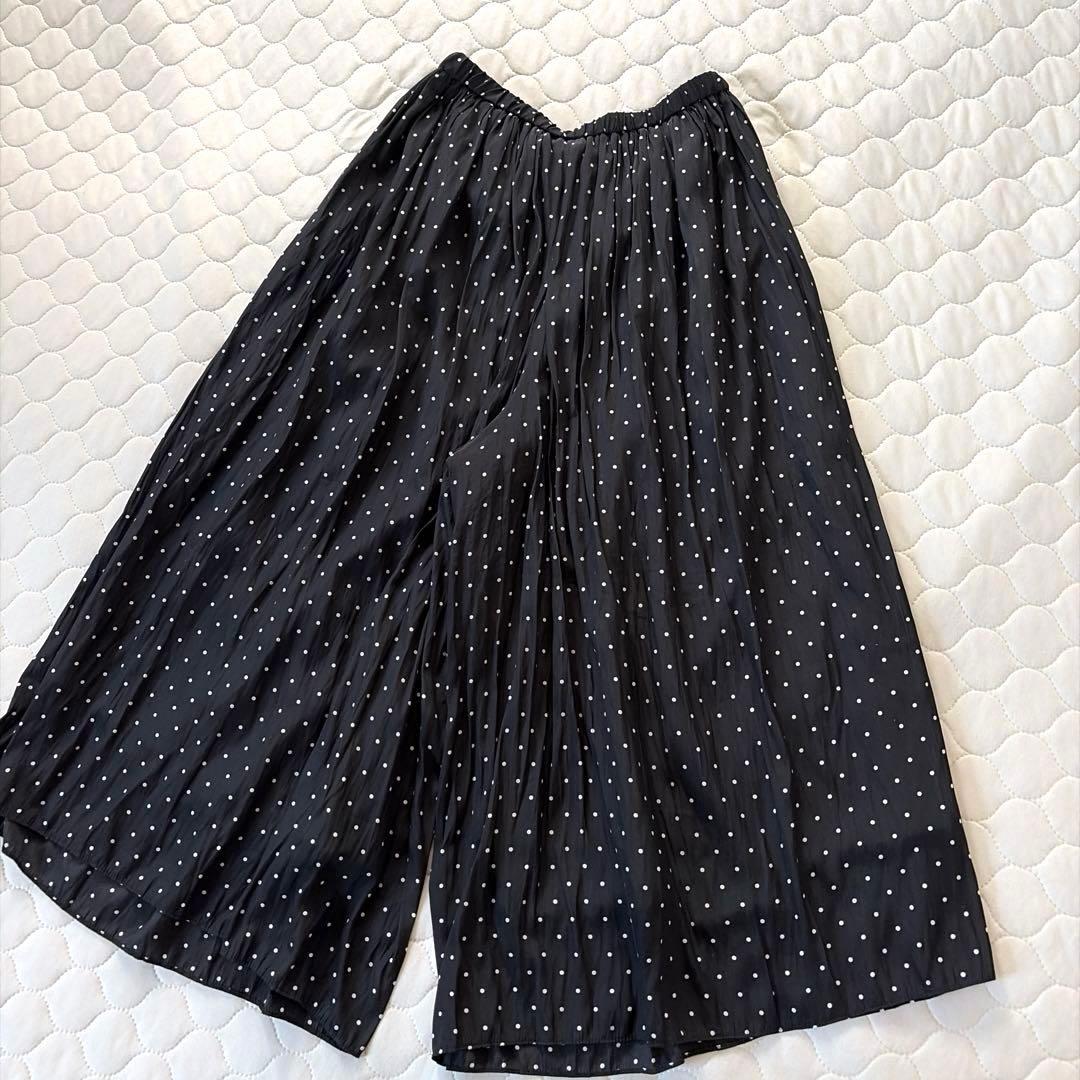 【美品】BEARDSLEY シワシフォンギャザーパンツ　ドット　サイズ0