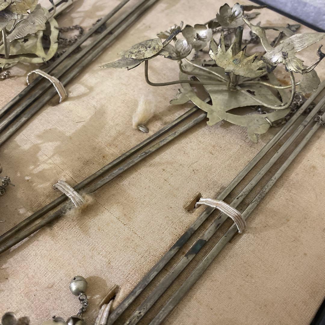 クリスマスセール　櫛細工　珊瑚　鶴亀