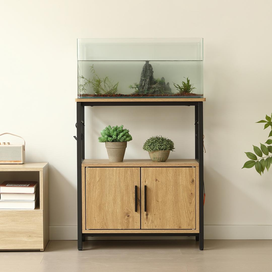 水槽台 水槽スタンド 耐荷重120kg 収納棚 60cm×30cm BROWN