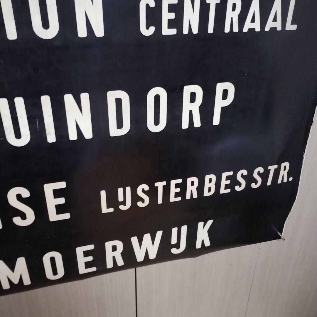 ヴィンテージバスロールサイン本物　オランダ