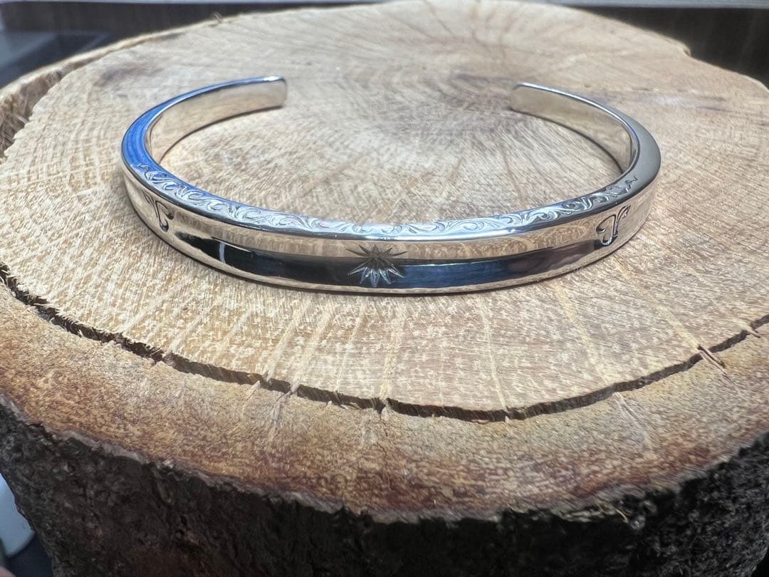 ☆SAAD☆ アラベスク サンシンボル シルバー925バングル