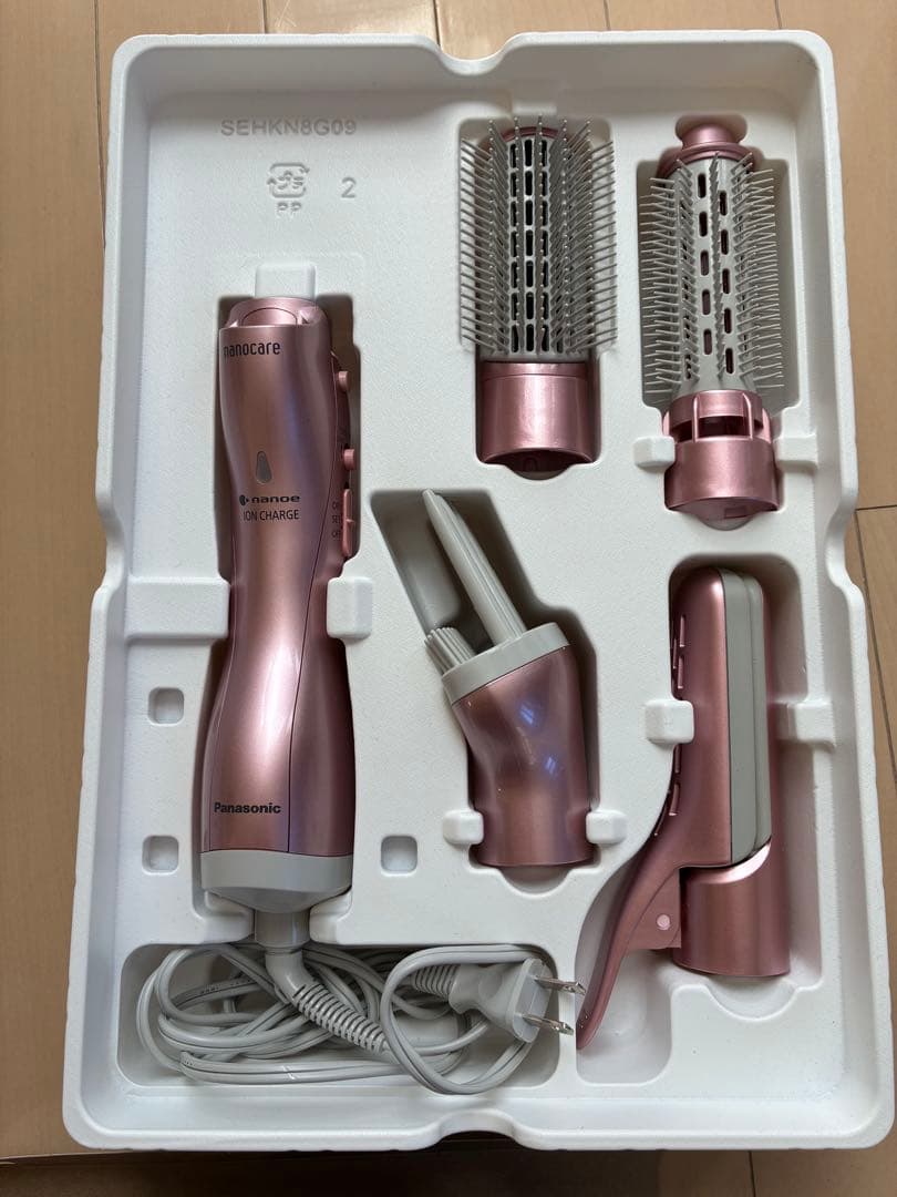 ゆ*様 美品　パナソニック くるくるドライヤー ナノケア EH-KN97 ピンク