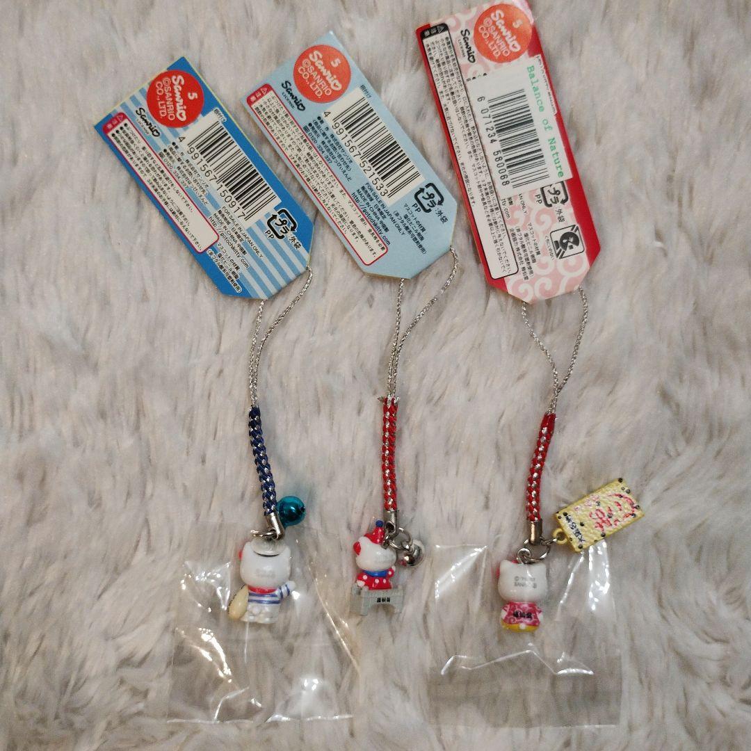 ご当地キティ 大阪限定 根付ストラップ 3つセット 大阪港 道頓堀 おこし レア