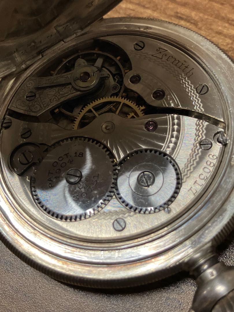 EF798 ブルブラント ゼニス 銀無垢 懐中時計【1】