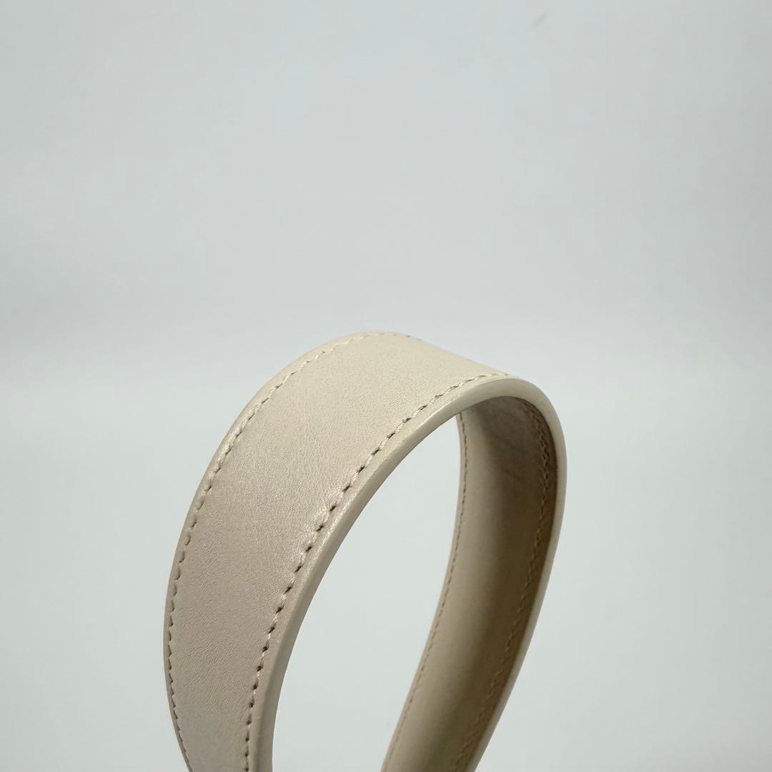 【美品】【現行】バーバリー　ショルダーバッグ　スモールナイトバッグ　アイボリー