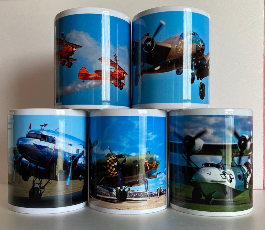 マグカップ5セット　B-17 、B-25 、DC-3、PBY-5A カタリーナ他