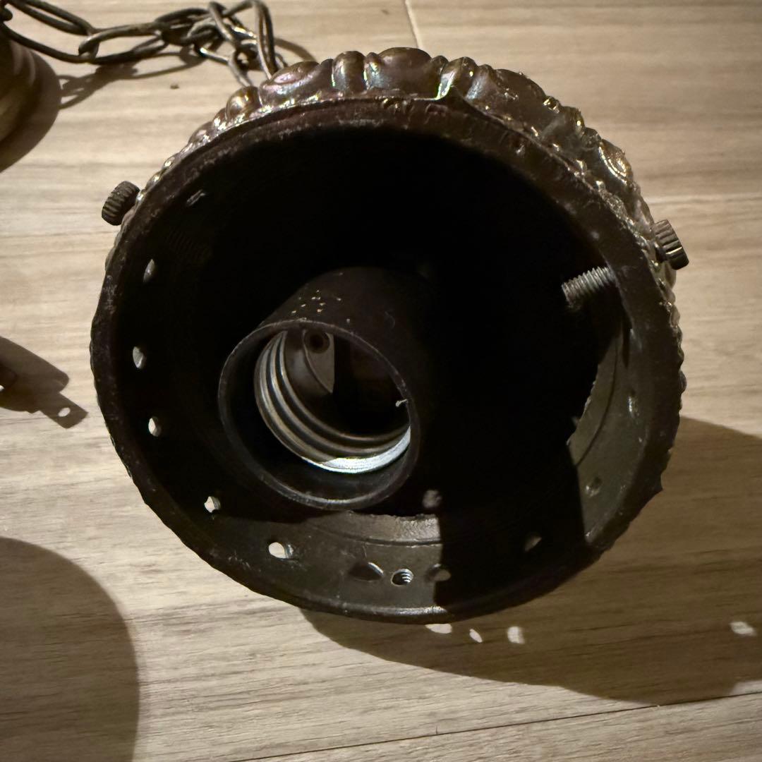 スモークグレー ガラスシャンデリア　シーリングライト