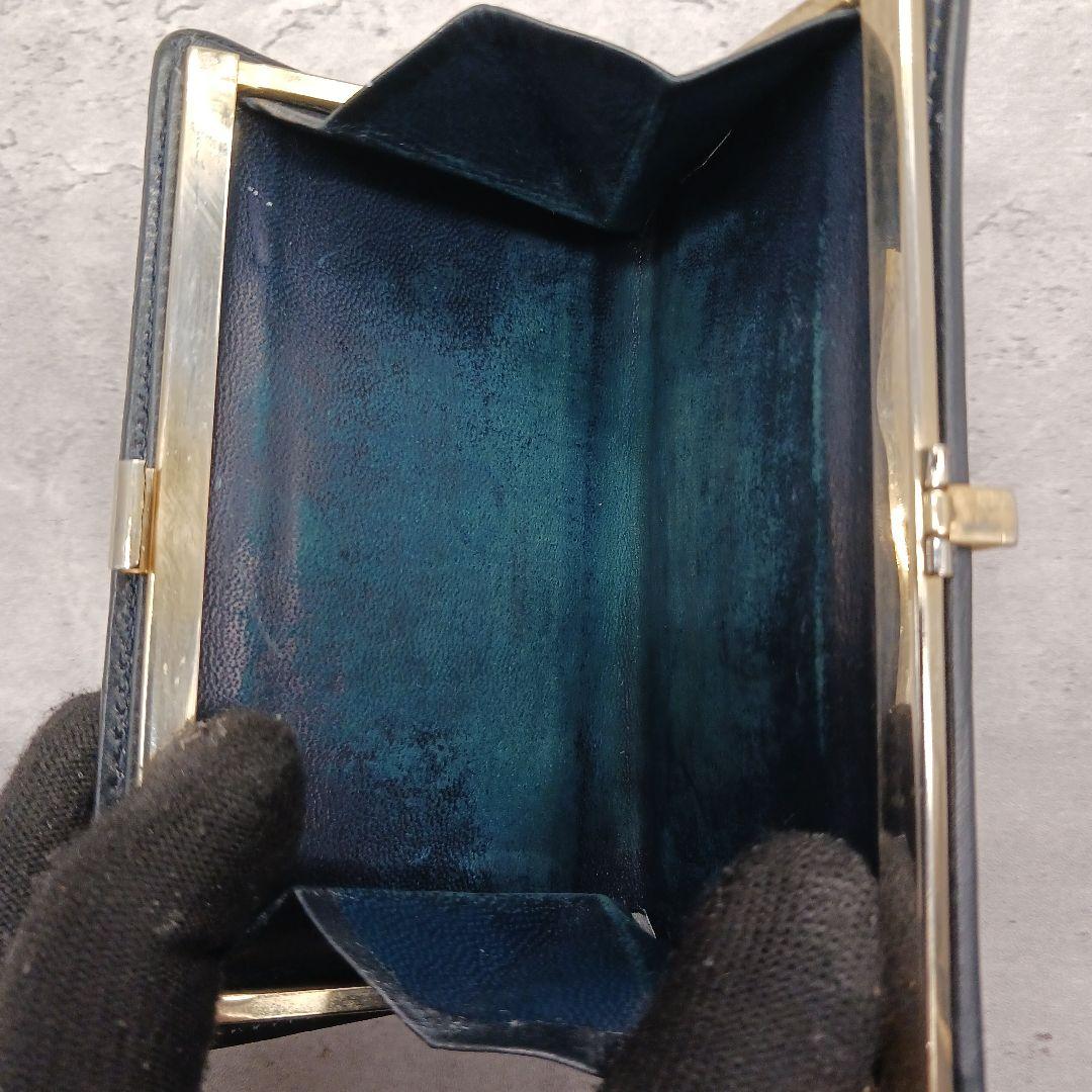 ✨美品✨ オールド グッチ 二つ折り 財布 シェリーライン がま口 黒 GG柄