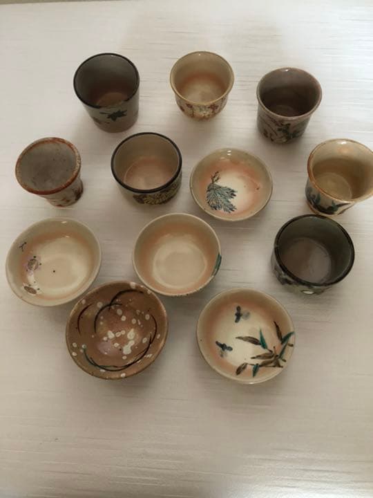 12か月ぐい呑み揃　飾り棚付き