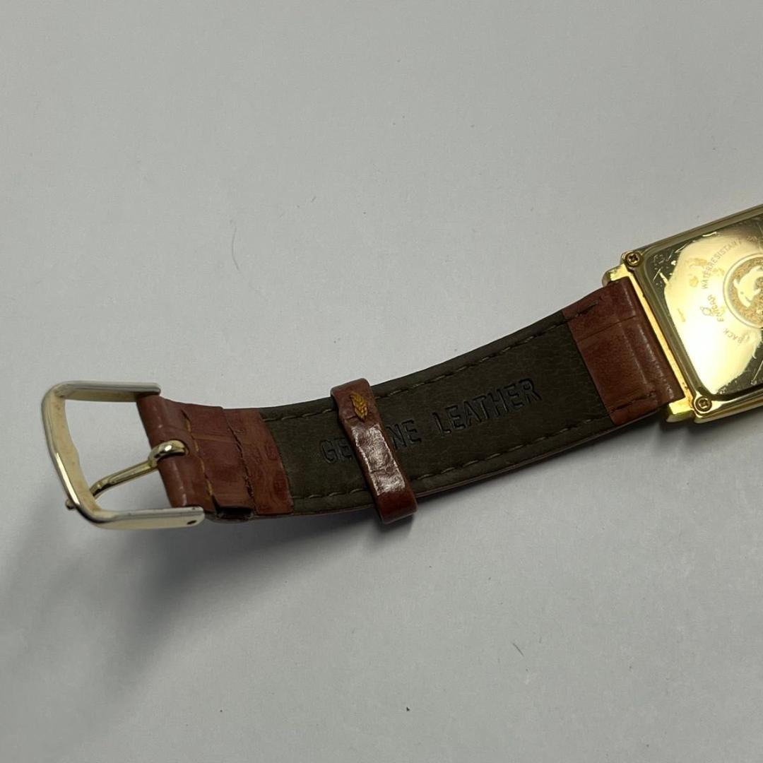 【美品・新品電池】石付き ENICAR エニカ 腕時計 スクエア 90年代モデル