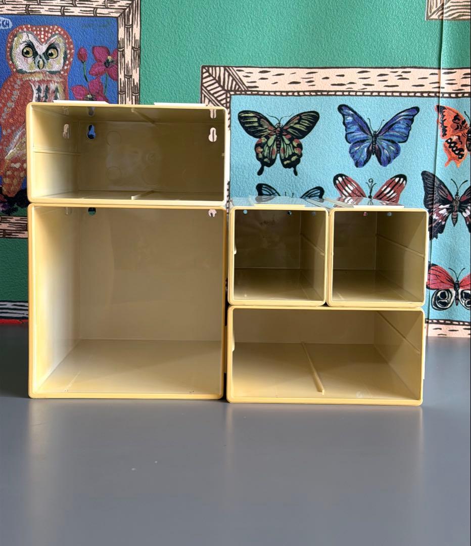 スペースエイジ　連結小物入れ　カセッター　アクリル　プラスチックケース　引き出し