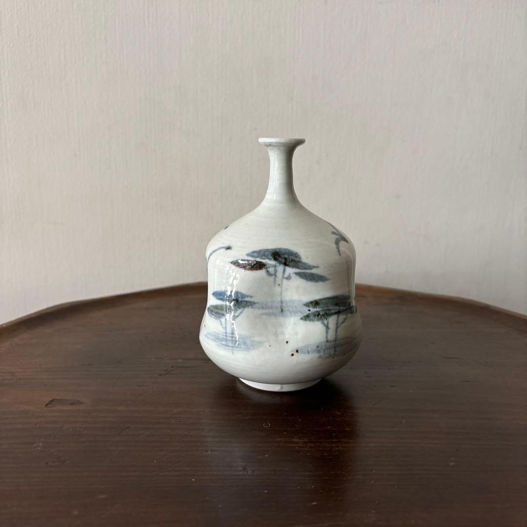 古伊万里　平戸　染付阿古陀徳利　三川内焼　花器　古道具　アンティーク　検:李朝