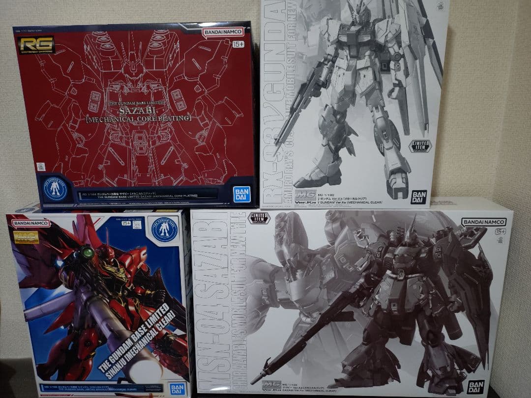 【メカニカル4体セット】サザビー、ニューガンダム、シナンジュ4体