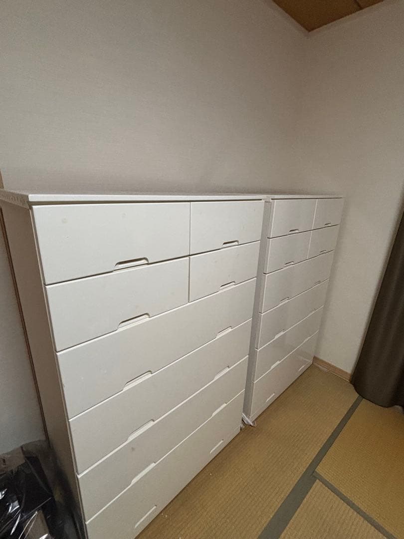 栃木市引き取り限定！ホワイト チェスト2個