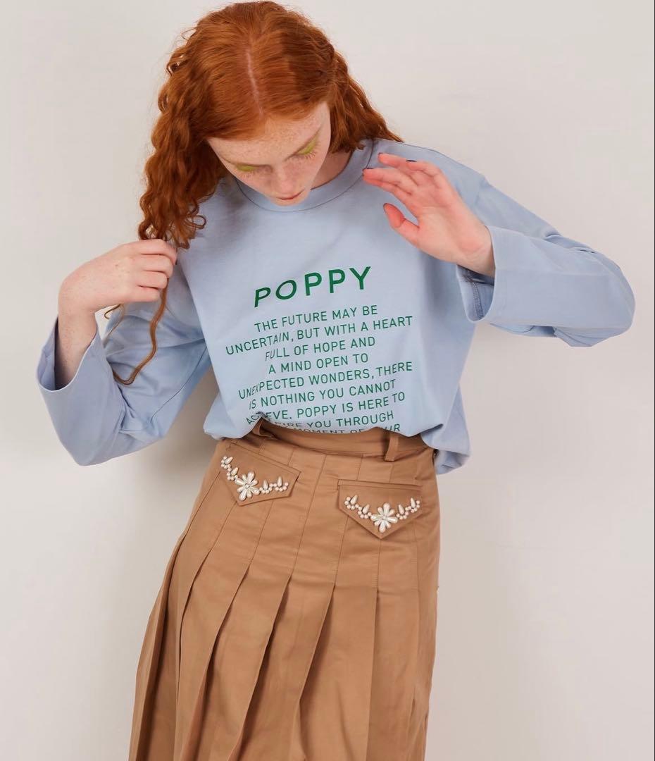 新品未使用 poppy ポピー プリーツスカート ベージュ